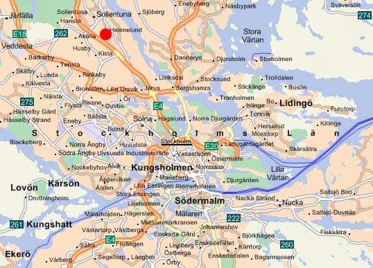 Karta över Stor-Stockholm