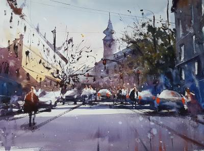 Akvarellkurs med Laszlo Zsoka, Ungern